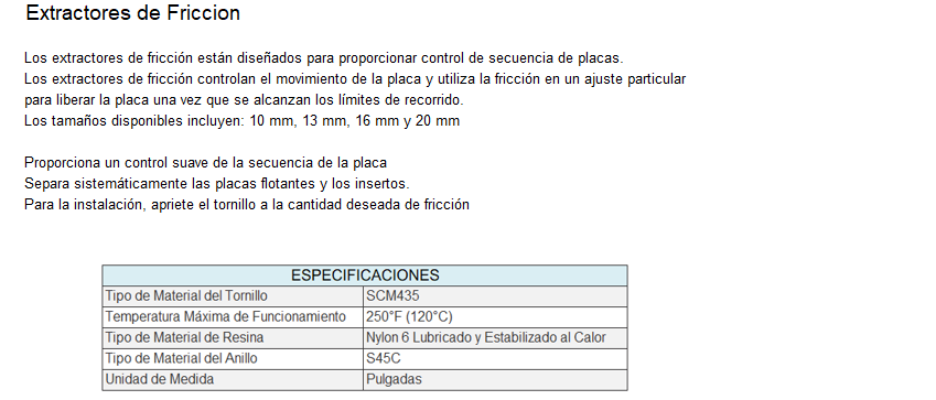 Extractores de fricción