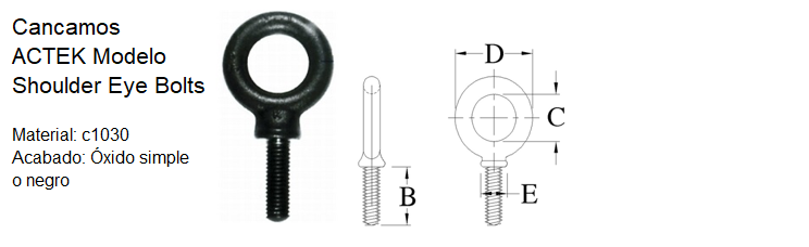 Perno de ojo de hombro
