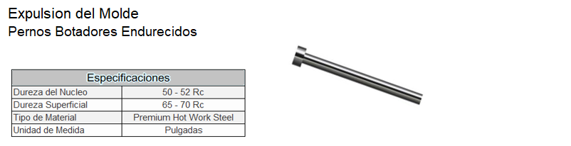 Pernos Botadores Endurecidos