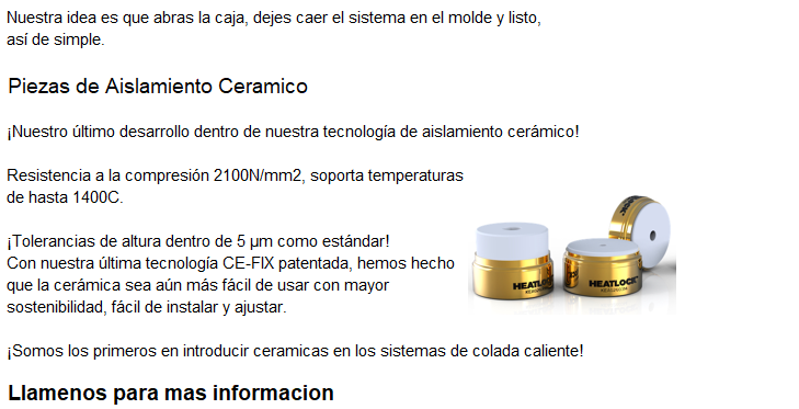 Sistemas de Colada Caliente